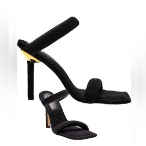 Good American Women’s Black Slip on High Heel Sandals Size 9